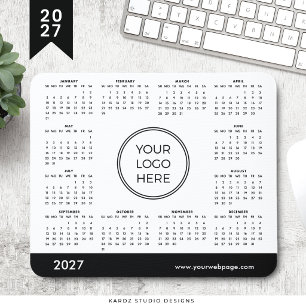 Alfombrilla de ratón de calendario 2027 con logoti