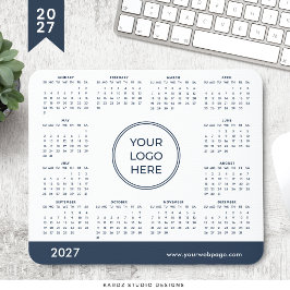 Alfombrilla de ratón de calendario 2027 con logoti