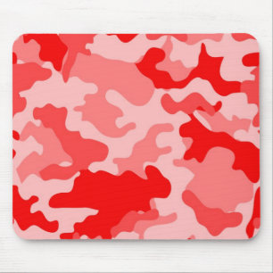 Alfombrilla de ratón de camuflaje rojo
