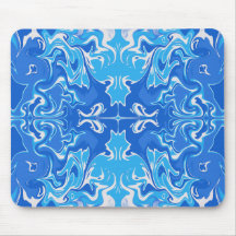 Alfombrilla de ratón de canica azul dibujada a man
