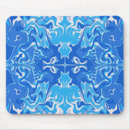 Alfombrilla de ratón de canica azul dibujada a man
