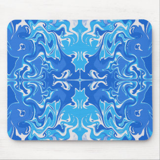 Alfombrilla de ratón de canica azul dibujada a man