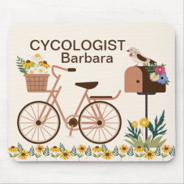 Alfombrilla de ratón de ciclista en bicicleta