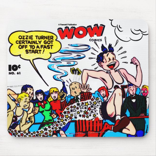Alfombrilla de ratón de cómics WOW de la década de (Frente)