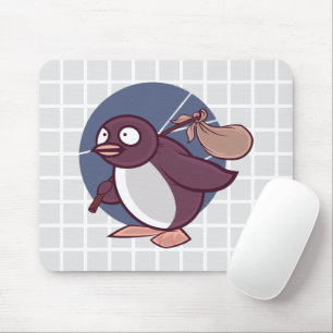 Alfombrilla de ratón de cuadrícula de pingüino via