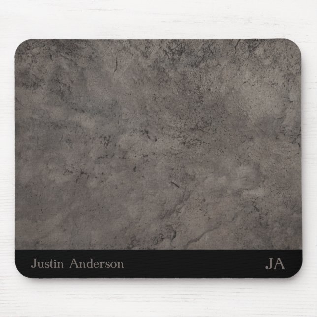 Alfombrilla de ratón de cuero gris personalizada c (Frente)