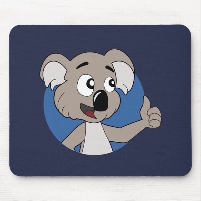 Alfombrilla de ratón de dibujos animados de koala (Frente)