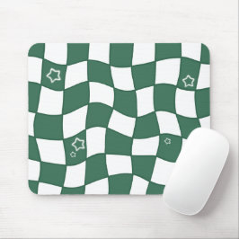 Alfombrilla de ratón de diseño retorcido verde