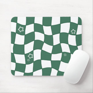 Alfombrilla de ratón de diseño retorcido verde