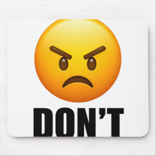 Alfombrilla de ratón de Emoji Enojado No