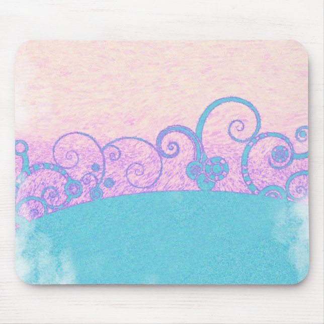 Alfombrilla de ratón de fantasía grunge pastel (Frente)