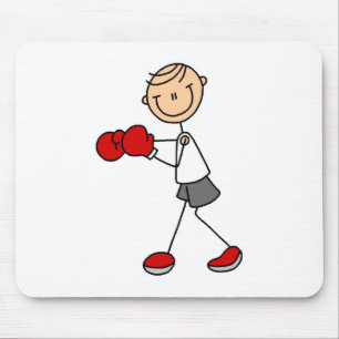 Alfombrilla de ratón de figura de palo de boxeo
