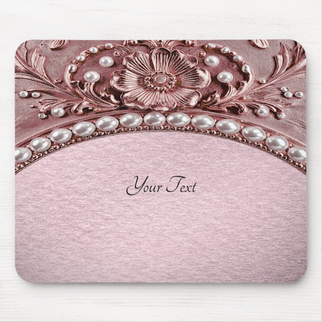 Alfombrilla de ratón de flor rosa (Frente)