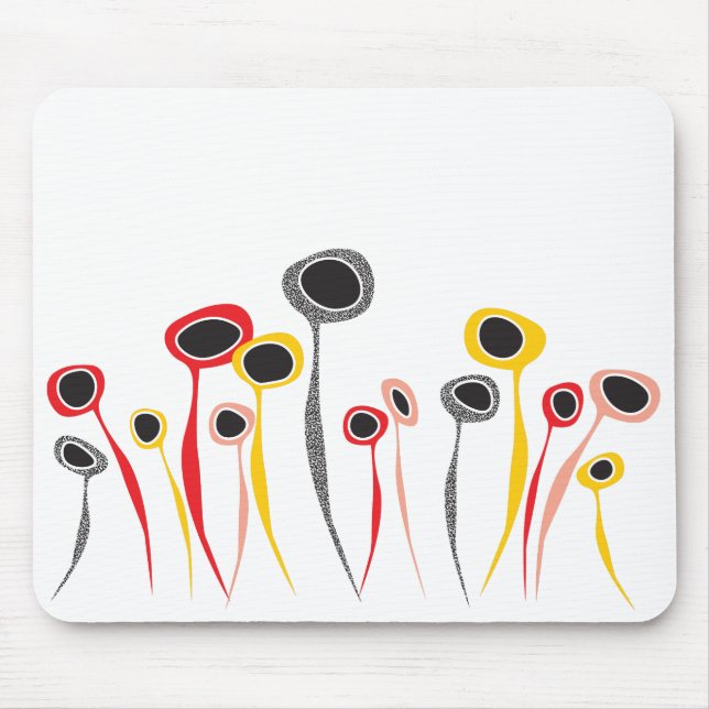 Alfombrilla de ratón de flores retro (Frente)