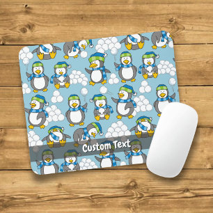 Alfombrilla de ratón de fondo de pingüinos pequeño