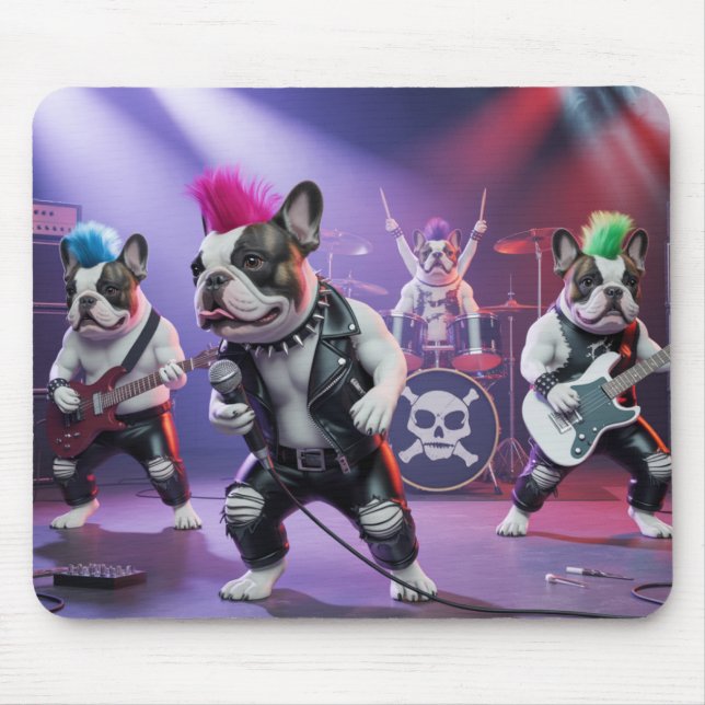 Alfombrilla de ratón de French Bulldog Rockers (Frente)
