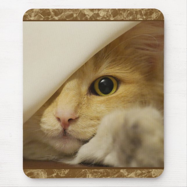 Alfombrilla de ratón de gatito amarillo lindo (Frente)