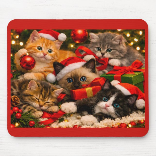 Alfombrilla de ratón de gatitos adorables de Navid (Frente)