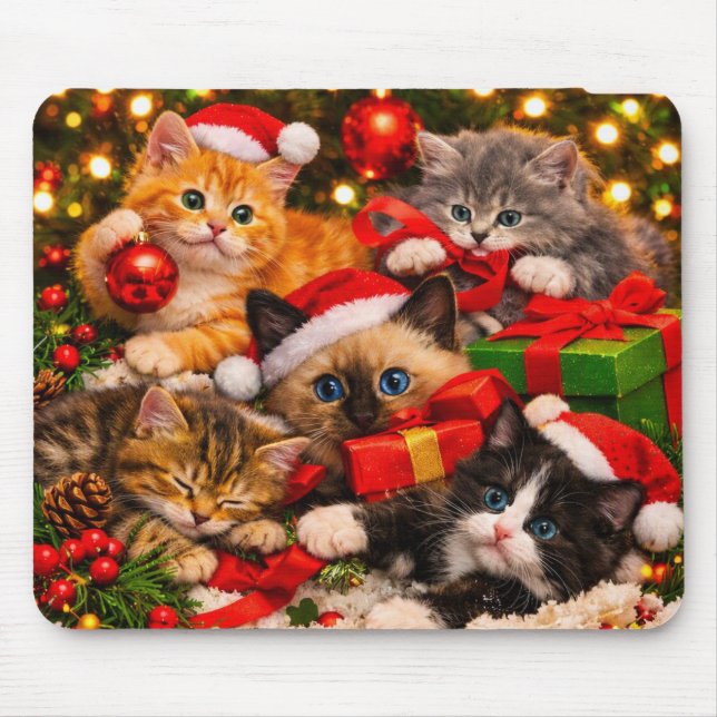 Alfombrilla de ratón de gatitos adorables de Navid (Frente)