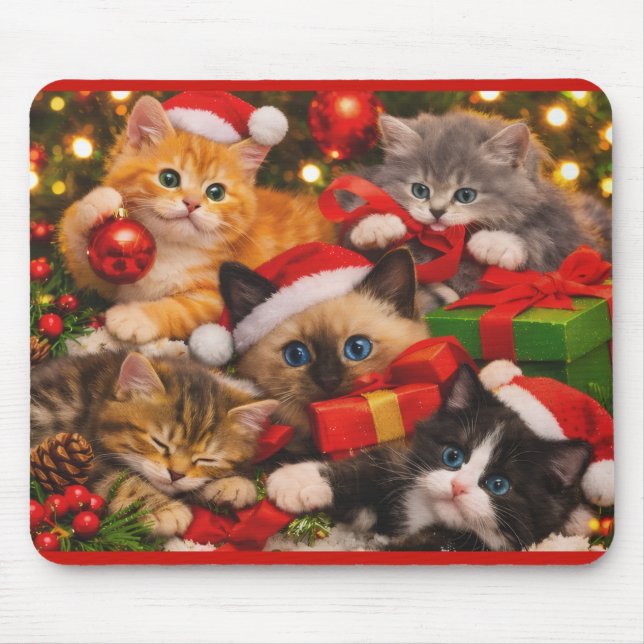 Alfombrilla de ratón de gatitos adorables de Navid (Frente)