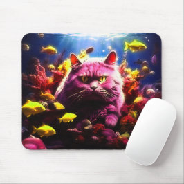 Alfombrilla de ratón de gato diseñada para amantes