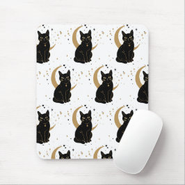Alfombrilla de ratón de gato negro