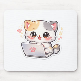 Alfombrilla de ratón de gato portátil Kawaii | Des