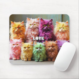 Alfombrilla de ratón de gato púrpura: regalo perfe