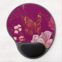 Alfombrilla de gel de mariposa rosa