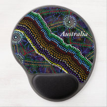 Cojín de ratón - diseño aborigen australiano