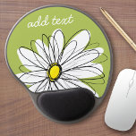 Alfombrilla De Ratón De Gel Ilustracion Daisy Floral de moda - cal y amarillo<br><div class="desc">Una obra de arte zen y caprichosa,  hipster. Puede añadir un nombre,  un monograma u otro texto personalizado. Si necesita mover el dibujo,  haga clic en el botón personalizar para realizar cambios.</div>