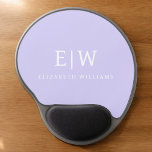 Alfombrilla De Ratón De Gel Lavender Purple Girly Script Monograma Nombre mode<br><div class="desc">Monograma Lavender Purple Añade Su Propio Nombre Mousepad (Almohadilla Del Ratón). Esto hace que el dulce perfecto cumpleaños 16,  boda,  ducha de novia,  aniversario,  ducha de bebé o fiesta de soltera sea regalo para alguien que ama el lujo glam y los estilos de moda.</div>