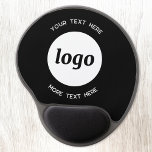 Alfombrilla De Ratón De Gel Logotipo simple y promoción de negocios de texto<br><div class="desc">Sencillo logotipo y texto personalizado para su empresa. Reemplace el logotipo y el texto por el propio personalizar,  y quite el texto si lo prefiere. Minimalista y profesional para reflejar tu marca.</div>