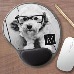 Alfombrilla De Ratón De Gel Monograma de Personalizado de Collage de fotos neg<br><div class="desc">Puedes usar fotos de Instagram para este diseño. Utiliza tres fotos cuadradas para crear un regalo único y personal. O puedes mantener al cachorro hipster y hacer un keepsake de moda. Si necesita ajustar las imágenes,  haga clic en la herramienta personalizar para realizar cambios.</div>