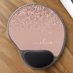 Alfombrilla De Ratón De Gel Monograma del Purpurina de oro rosa de Rubor<br><div class="desc">Oro Rosa - Nombre monograma del Purpurina de espuma rosada Rubor y Mousepad inicial (almohadilla del ratón). Esto hace que el dulce perfecto cumpleaños 16, boda, ducha de novia, aniversario, ducha de bebé o fiesta de soltera sea regalo para alguien que ama el lujo glam y los estilos de moda....</div>