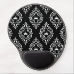 Alfombrilla De Ratón De Gel Mousepad de gel negro y blanco de la Corona Real<br><div class="desc">Mousepad de gel negro y blanco de la Corona Real</div>