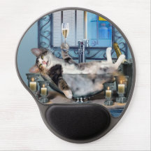 Mousepad divertido con el gatito achispado