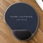 Alfombrilla De Ratón De Gel Navy Blue Modern Elegant Profesional Clásico<br><div class="desc">Mousepad de negocios Minimalista azul y blanco (almohadilla del ratón) con tipografía con letras blancas para el monogramado, añada tu propio nombre y profesión o título de trabajo. La placa de nombre profesional de negocio se puede personalizar con su nombre y título de trabajo. Póngase en contacto con el diseñador...</div>