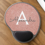 Alfombrilla De Ratón De Gel Nombre monograma del Purpurina de espuma de oro ro<br><div class="desc">Rubor Rosa - Rosa Purpurina de espuma dorada Monograma Nombre Monograma Mousepad. Este Mousepad puede ser personalizado para incluir su nombre de pila. Póngase en contacto con el diseñador para obtener elementos coincidentes personalizados.</div>