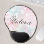 Alfombrilla De Ratón De Gel Patrón de bokeh de Bonito de Purpurina rosa<br><div class="desc">Personalice fácilmente este patrón purpurina de bokeh de color rosa con su nombre personalizado y/o monograma.</div>