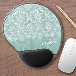 Alfombrilla De Ratón De Gel Patrón de Damasco de Vintage Azul Hielo con Acabad<br><div class="desc">Un patrón vintage con un diseño de pizarra y encaje. Eche un vistazo a las flores y hojas.Un diseño moderno con colores y elegancia en tonos de joyas. Los elementos son más fáciles de personalizar cuando se reemplazan primero todo el texto y las fotos. Si su arte todavía necesita ser...</div>