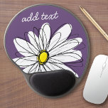 Alfombrilla De Ratón De Gel Personalizado de margarita y marrón amarilla<br><div class="desc">Una obra de arte zen y caprichosa,  hipster. Puede añadir un nombre,  un monograma u otro texto personalizado. Si necesita mover el dibujo,  haga clic en el botón personalizar para realizar cambios.</div>