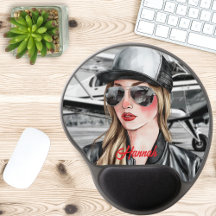 Piloto Mujer y Gafas de Sol Avión Cessna Navidad