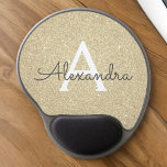 Alfombrilla De Ratón De Gel Purpurina de espuma dorada Monograma Nombre Mousep<br><div class="desc">Monograma Monograma Monograma Purpurina de la espuma dorada Mousepad. Este Mousepad puede ser personalizado para incluir su nombre de pila. Póngase en contacto con el diseñador para obtener elementos coincidentes personalizados.</div>