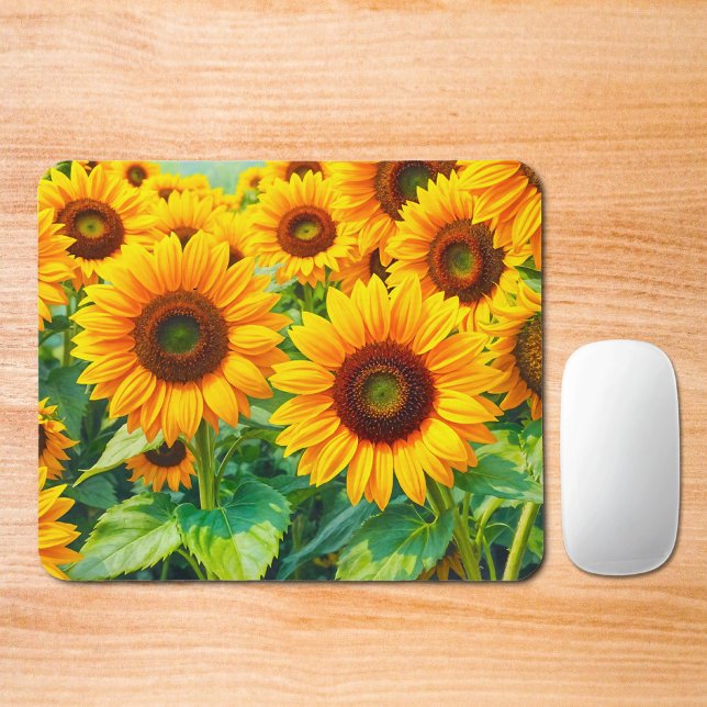 Alfombrilla de ratón de girasoles (Mouse pad with sunflowers)