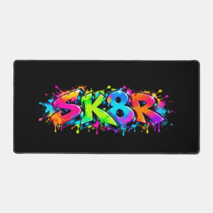 Alfombrilla de ratón de graffiti Neon SK8R colorid