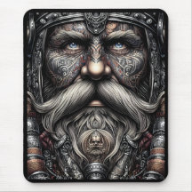 Alfombrilla de ratón de guerrero vikingo