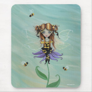 Alfombrilla de ratón de hada abeja bumble linda