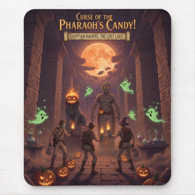 Alfombrilla de ratón de Halloween egipcio (Frente)