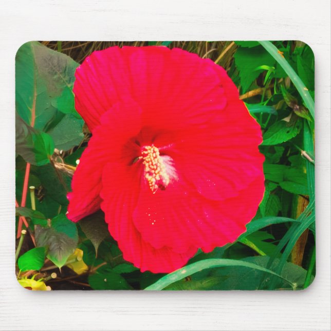 Alfombrilla de ratón de Hibisco Rojo Mpouse (Frente)